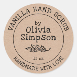 ラブコスメ製品ラベル付き手作り ラウンドシール