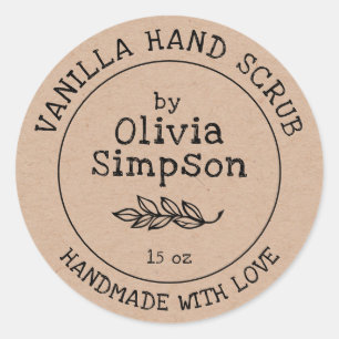 ラブコスメ製品ラベル付き手作り ラウンドシール