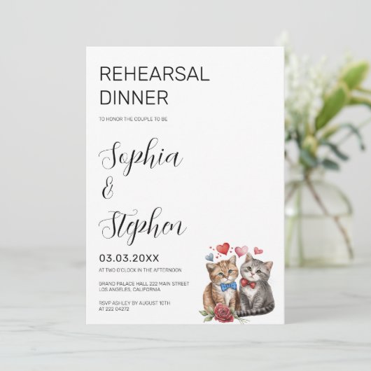 ラブコメ・カップルの猫たちのリハーサル 招待状 (スタンド正面)