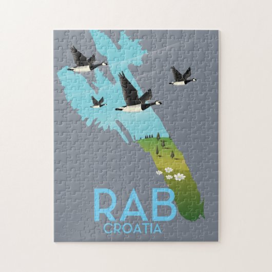 ラブコラティアヴィンテージスタイルの地図 ジグソーパズル (縦)