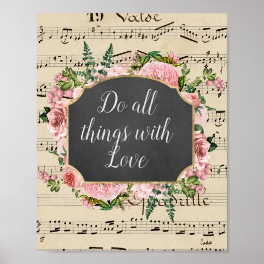 ラブコラージュを持つすべてのヴィンテージ ポスター (正面)