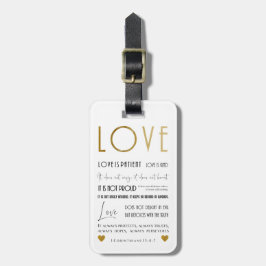 ラブコリンチアンバイブル韻文クリスチャンタイポグラフィ ラゲッジタグ
