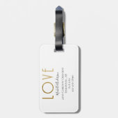 ラブコリンチアンバイブル韻文クリスチャンタイポグラフィ ラゲッジタグ (裏面縦)