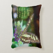 ラブコリント13:7バタフライバイブル引用文 アクセントクッション (正面(垂直))