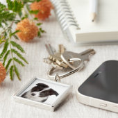 ラブコリー縁どパピードッグキーチェーン キーホルダー (側面)