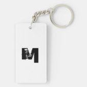 ラブコレクション ホワイト 両面モノグラム キーチェーン (裏面)