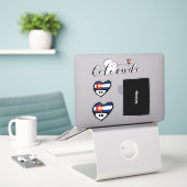 ラブコロラド3違うデザインダイカットシール シール (デスク上のノートパソコン)