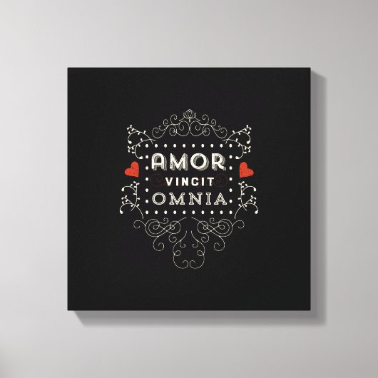 ラブコンバサーズオールラテンヴィンテージタイポグラフィ キャンバスプリント (正面)