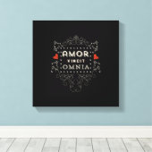 ラブコンバサーズオールラテンヴィンテージタイポグラフィ キャンバスプリント (インサイチュ (ウッドフロア))