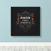 ラブコンバサーズオールラテンヴィンテージタイポグラフィ キャンバスプリント (インサイチュ (ウッドフロア))