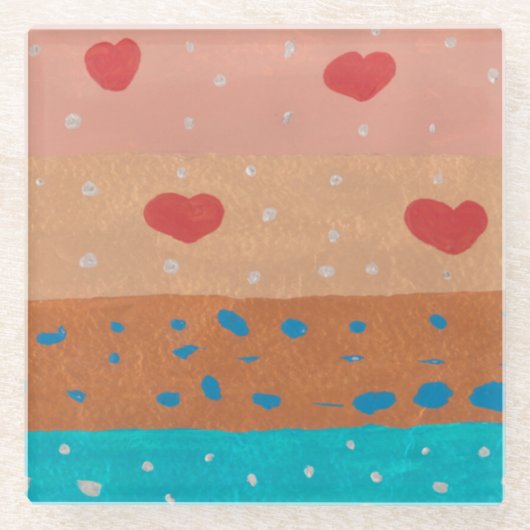 ラブコースターの種 ガラスコースター (正面)