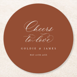 ラブコースター ウェディングパーティ テーブルデコレーションにお祝いを ラウンドペーパーコースター