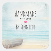 ラブコーストビーチ場で手作り航海の スクエアシール (正面)