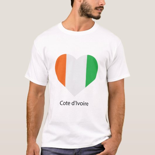 ラブコートダルボワール国旗 Tシャツ (正面)
