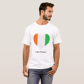 ラブコートダルボワール国旗 Tシャツ (正面フル)