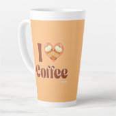 ラブコーヒーおもしろいハートエピックスタイルタンブラー カフェラテマグ (左アングル)