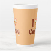 ラブコーヒーおもしろいハートエピックスタイルタンブラー カフェラテマグ (正面)