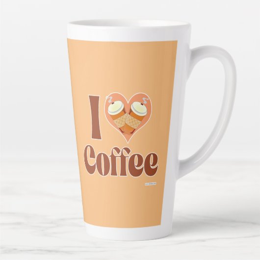 ラブコーヒーおもしろいハートエピックスタイルタンブラー カフェラテマグ (右)