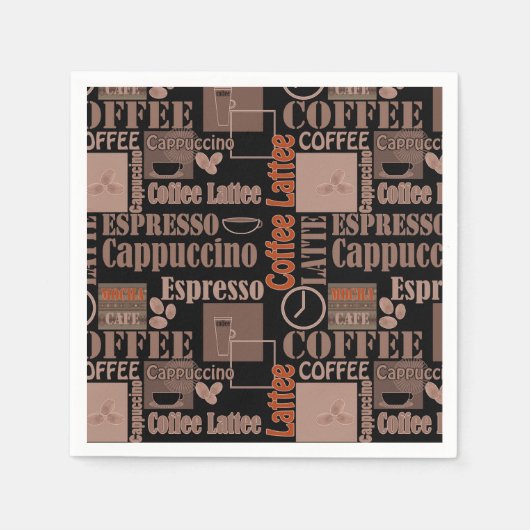 ラブコーヒーポーフ スタンダードカクテルナプキン (正面)