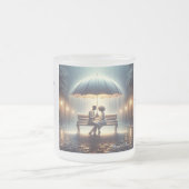 ラブコーヒーマグの傘 フロストグラスマグカップ (中央)