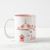 ラブコーヒーマグ – すべての一口を大切にする ツートーンマグカップ (左)