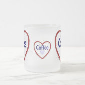 ラブコーヒー – 曇りマグカップ フロストグラスマグカップ (中央)