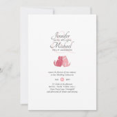 ラブコーモダンラル結婚式招待状の猫たち (正面)