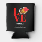 ラブコーンホールスパーソナライズされたポーツ 缶クーラー (正面)