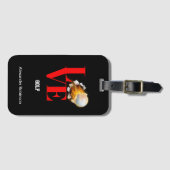 ラブゴルフスポパーソナライズされたーツ ラゲッジタグ (正面横)