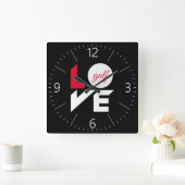 ラブゴルフ スクエア壁時計 (ホーム)