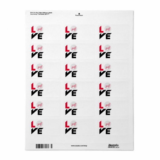 ラブゴルフ ラベル (フルシート)