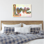 ラブゴールデンパステル絵を描ズのキャンバス印刷 キャンバスプリント (インサイチュ (寝室))