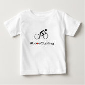 ラブサイクリングスローガン自転車 ベビーTシャツ (正面)
