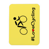 ラブサイクリングスローガン自転車 マグネット (縦)