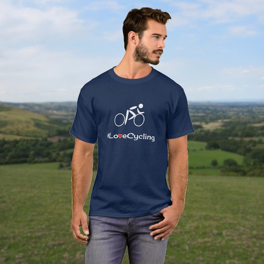 ラブサイクリングスローガン自転車 Tシャツ