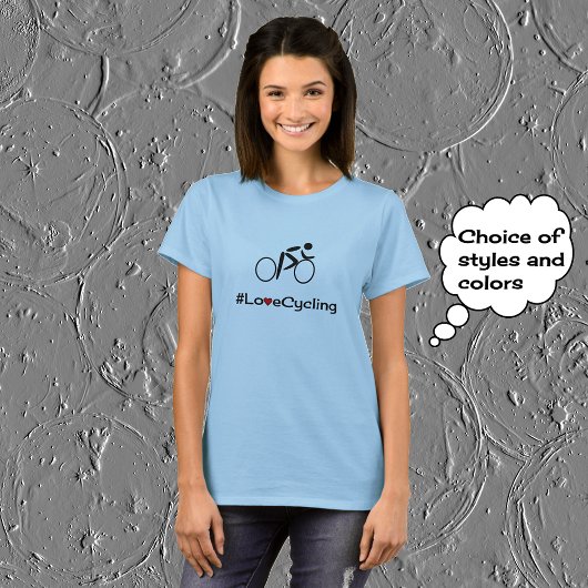 ラブサイクリングスローガン自転車 Tシャツ
