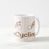 ラブサイクリングピクトグラムブラウン コーヒーマグカップ (正面右)
