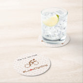 ラブサイクリングブラウン ラウンドペーパーコースター (インサイチュ)