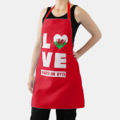 ラブサイムアムビツウェールズ国旗Welshルーツヴィンテージ エプロン (インサイチュ)