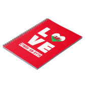 ラブサイムアムビツウェールズ国旗Welshルーツヴィンテージ ノートブック (左側)