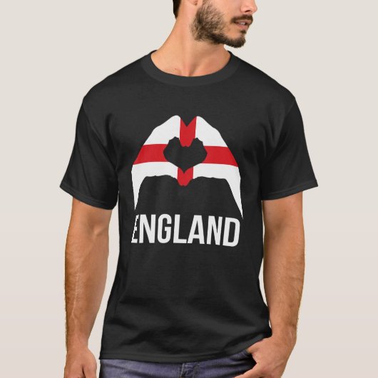 ラブサインイングランド国旗 Tシャツ (正面)