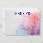 ラブサイン付き手作り石鹸メーカーラベンダートレンディー サンキューカード (裏面)