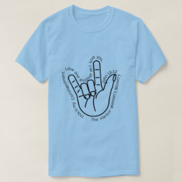 ラブサイン言語Tシャツ Tシャツ