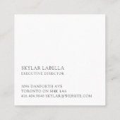 ラブサクモダンス植物ラインアートロゴ&モノグラム スクエア名刺 (裏面)