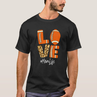 ラブサッカーアメリカンママライフプレーヤーレオパード Tシャツ
