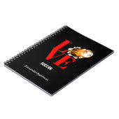 ラブサッカースポパーソナライズされたーツ ノートブック (左側)