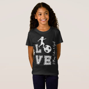 ラブサッカー遊 – 女の子が好き Tシャツ