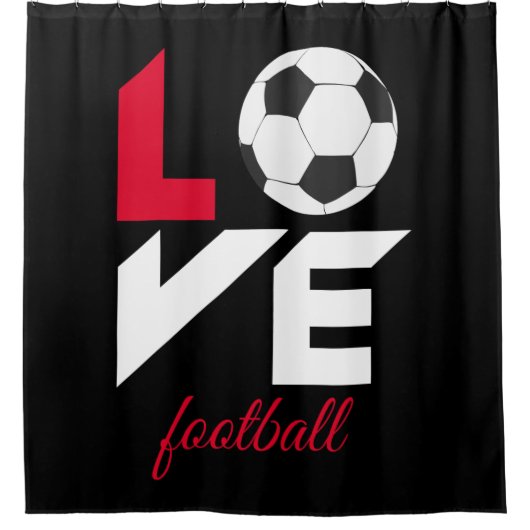 ラブサッカー シャワーカーテン (正面)