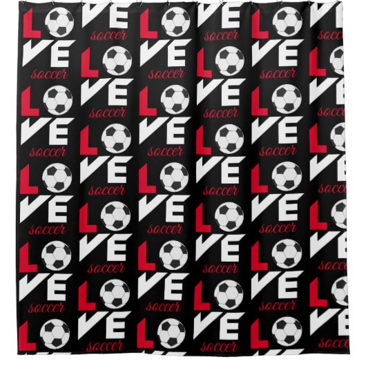 ラブサッカー シャワーカーテン (正面)