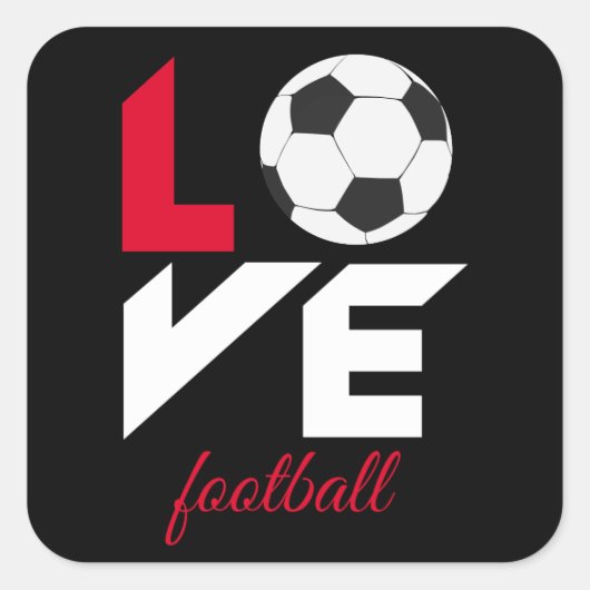 ラブサッカー スクエアシール (正面)